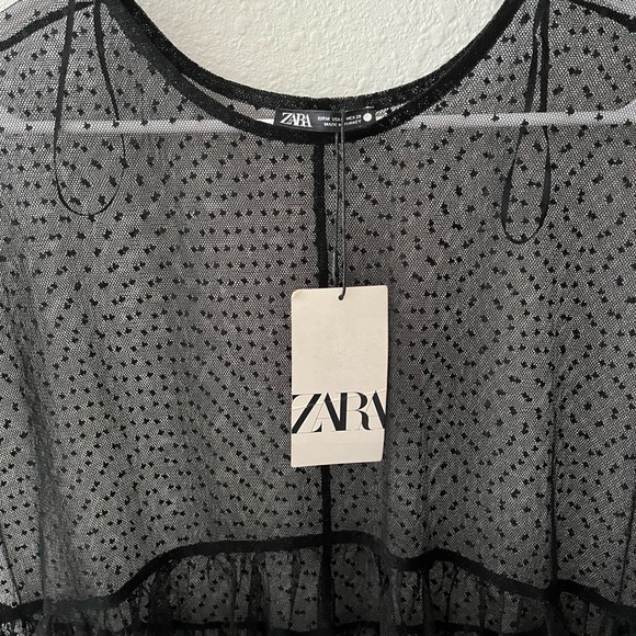 NWT Zara Sheer Top M - Picture 2 of 2